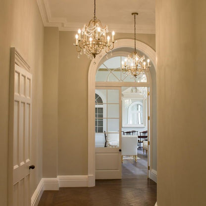 Generation Lighting (Feiss) Gianna 4-Light Gilded Silver Crystal Chandelier