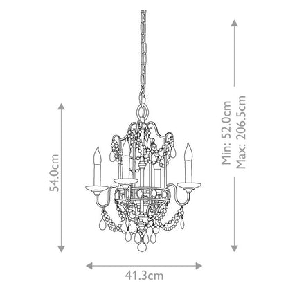 Generation Lighting (Feiss) Gianna 4-Light Gilded Silver Crystal Chandelier