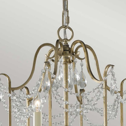 Generation Lighting (Feiss) Gianna 6-Light Gilded Silver Crystal Chandelier