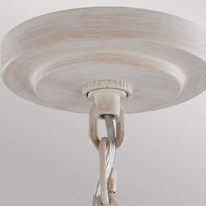 Generation Lighting (Feiss) Hartsville 3-Light Chalk Washed / Beachwood Candle Chandelier