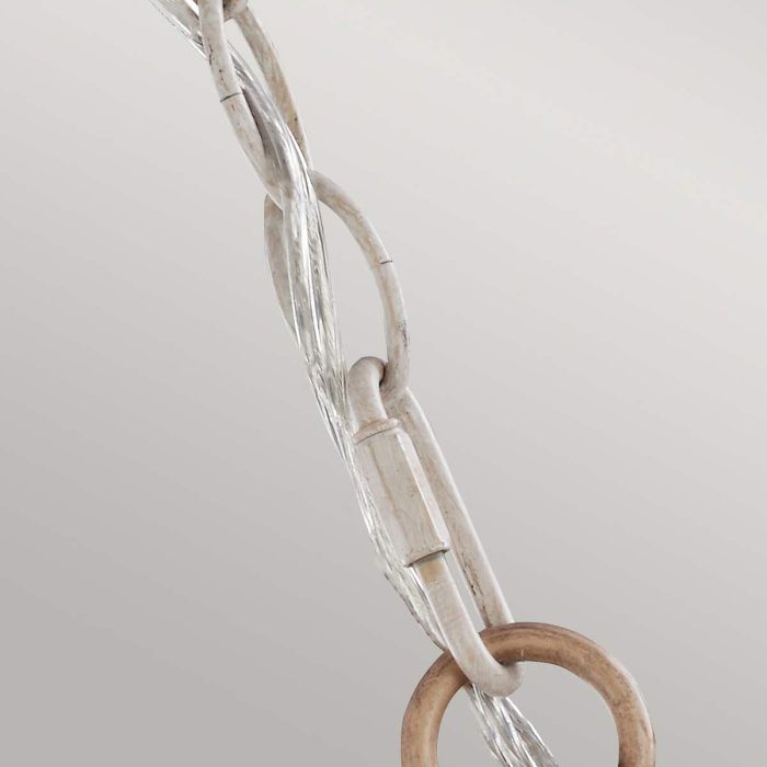 Generation Lighting (Feiss) Hartsville 3-Light Chalk Washed / Beachwood Candle Chandelier