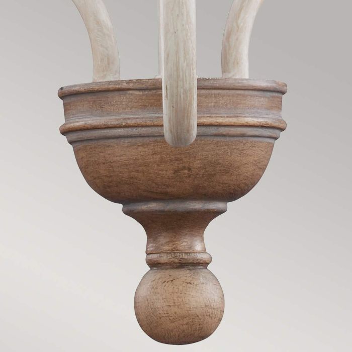 Generation Lighting (Feiss) Hartsville 3-Light Chalk Washed / Beachwood Candle Chandelier