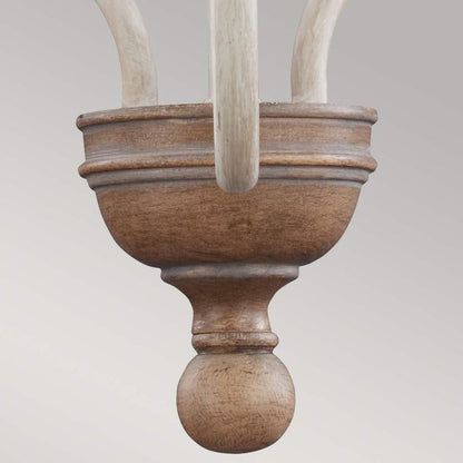 Generation Lighting (Feiss) Hartsville 3-Light Chalk Washed / Beachwood Candle Chandelier