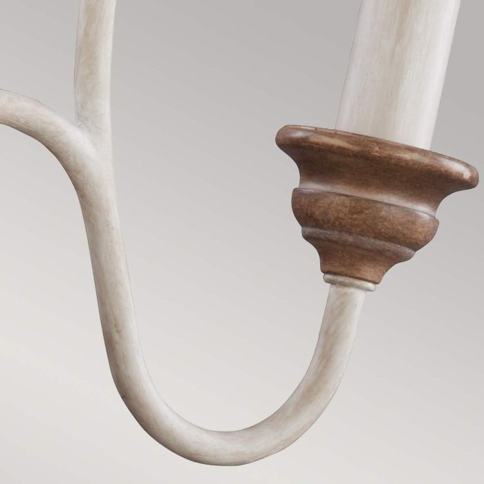 Generation Lighting (Feiss) Hartsville 3-Light Chalk Washed / Beachwood Candle Chandelier