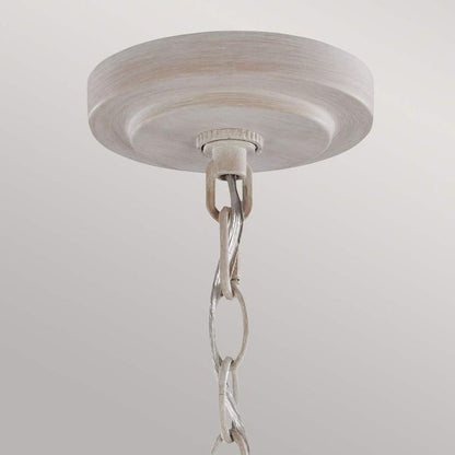 Generation Lighting (Feiss) Hartsville 5-Light Chalk Washed / Beachwood Candle Chandelier
