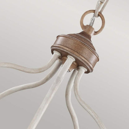 Generation Lighting (Feiss) Hartsville 5-Light Chalk Washed / Beachwood Candle Chandelier