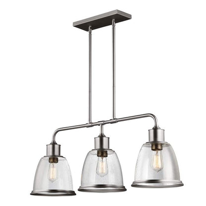 Generation Lighting (Feiss) Hobson 3-Light Satin Nickel Island Chandelier