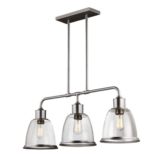 Generation Lighting (Feiss) Hobson 3-Light Satin Nickel Island Chandelier