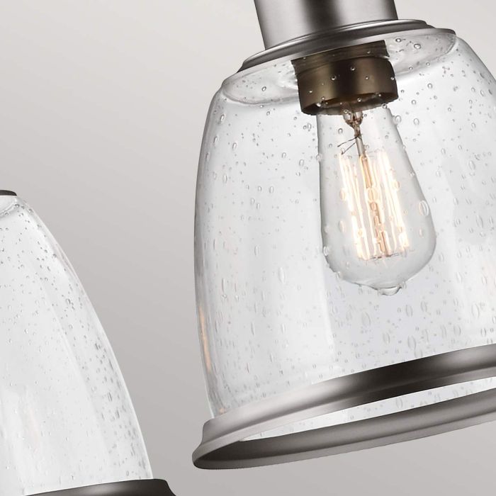 Generation Lighting (Feiss) Hobson 3-Light Satin Nickel Island Chandelier