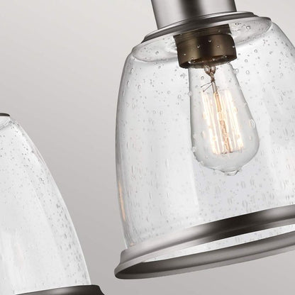 Generation Lighting (Feiss) Hobson 3-Light Satin Nickel Island Chandelier