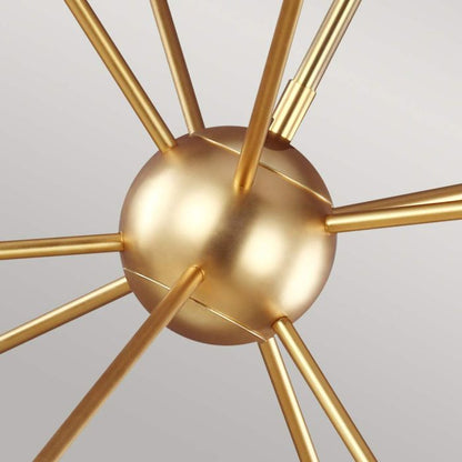 Generation Lighting (Feiss) Jax 10-Light Burnished Brass LED Sputnik Chandelier