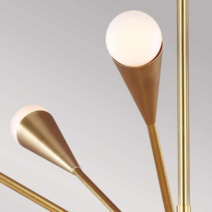 Generation Lighting (Feiss) Jax 10-Light Burnished Brass LED Sputnik Chandelier