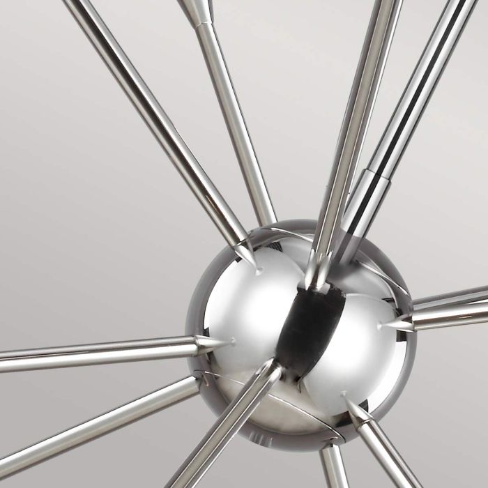 Generation Lighting (Feiss) Jax 10-Light Polished Nickel LED Sputnik Chandelier