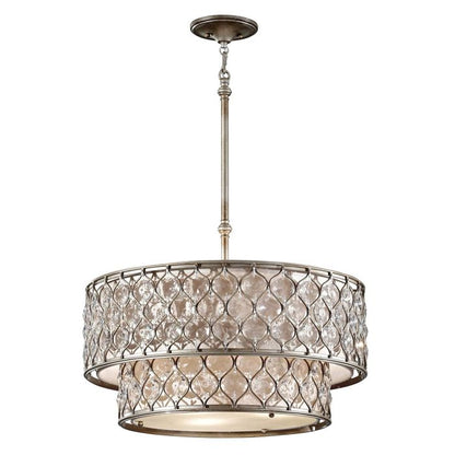 Generation Lighting (Feiss) Lucia 6-Light Burnished Silver Drum Chandelier