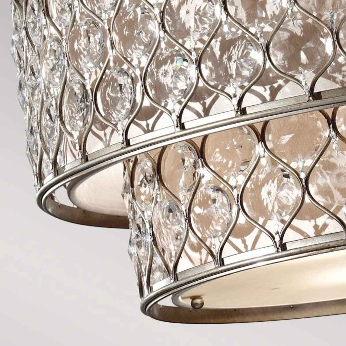 Generation Lighting (Feiss) Lucia 6-Light Burnished Silver Drum Chandelier