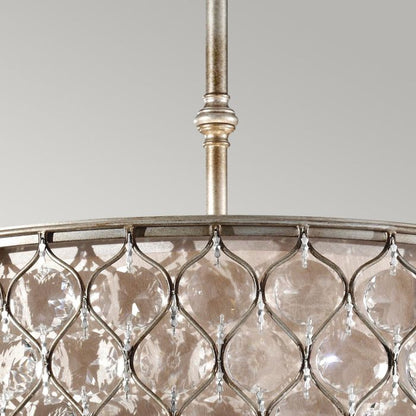 Generation Lighting (Feiss) Lucia 6-Light Burnished Silver Drum Chandelier