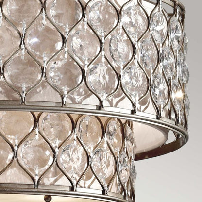 Generation Lighting (Feiss) Lucia 6-Light Burnished Silver Drum Chandelier