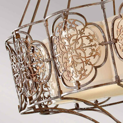 Generation Lighting (Feiss) Marcella 4-Light British Bronze / Oxidized Bronze Drum Chandelier