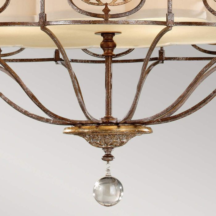 Generation Lighting (Feiss) Marcella 4-Light British Bronze / Oxidized Bronze Drum Chandelier
