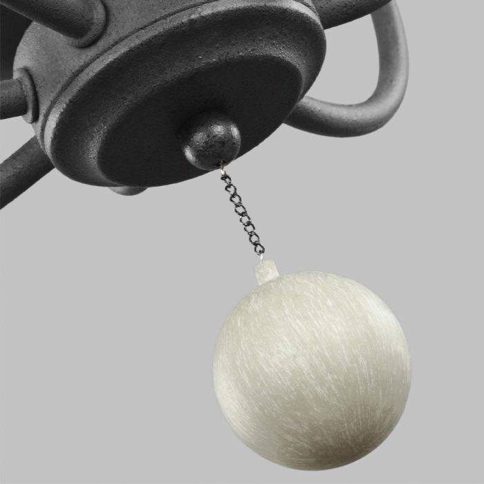Generation Lighting (Feiss) Nori 6-Light Dark Weathered Zinc with Driftwood Grey Wagon Wheel Chandelier
