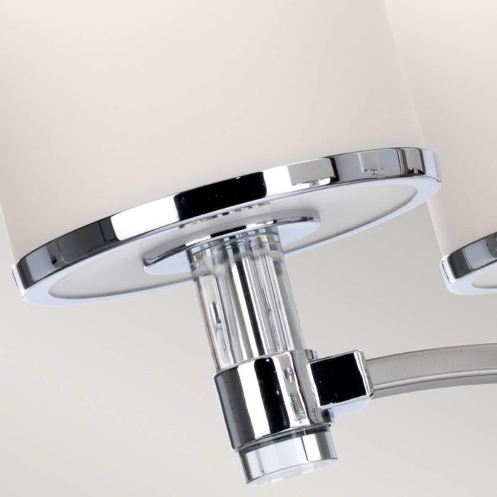 Generation Lighting (Feiss) Prospect Park 5-Light Satin Nickel with Chrome Opal Glass Chandelier