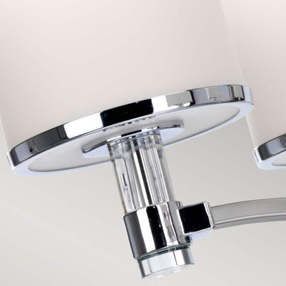 Generation Lighting (Feiss) Prospect Park 5-Light Satin Nickel with Chrome Opal Glass Chandelier