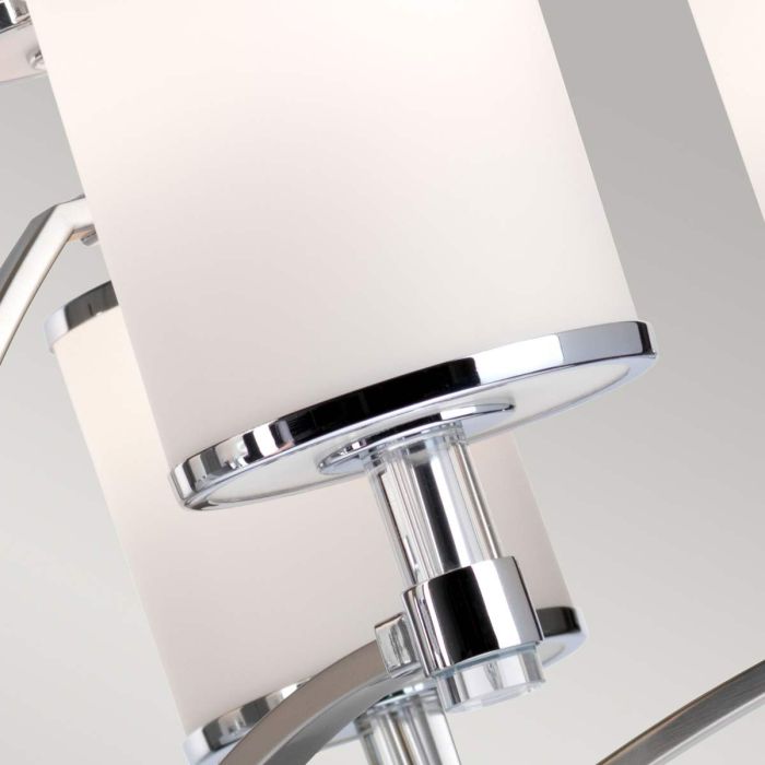 Generation Lighting (Feiss) Prospect Park 9-Light Satin Nickel with Chrome Opal Glass Chandelier