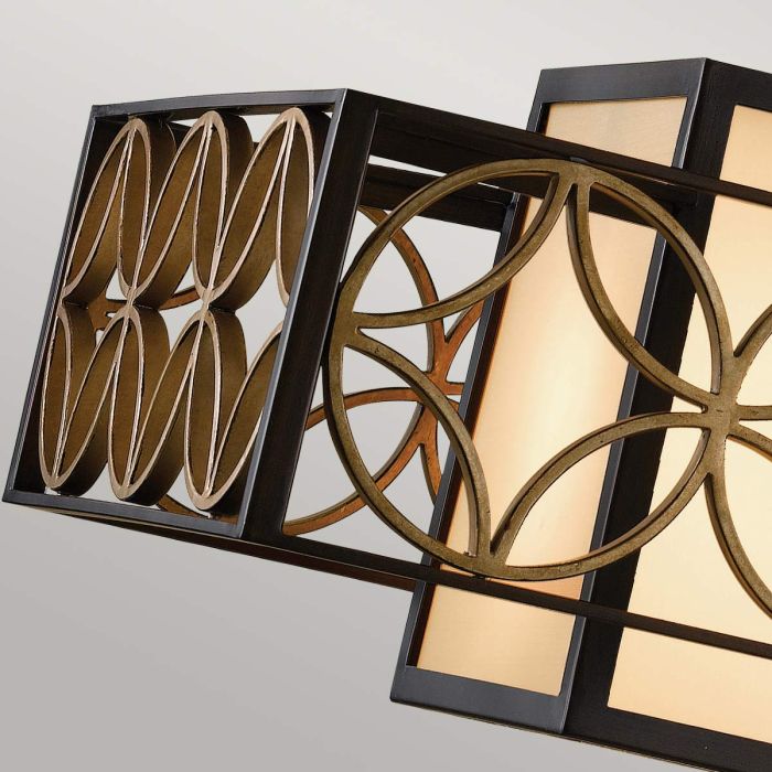 Generation Lighting (Feiss) Remy 4-Light Heritage Bronze / Parisienne Gold Island Pendant Chandelier