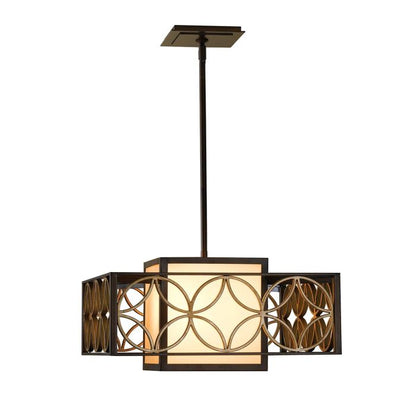 Generation Lighting (Feiss) Remy 1-Light Heritage Bronze / Parisienne Gold Lantern Pendant Chandelier