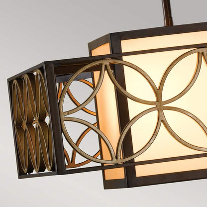 Generation Lighting (Feiss) Remy 1-Light Heritage Bronze / Parisienne Gold Lantern Pendant Chandelier