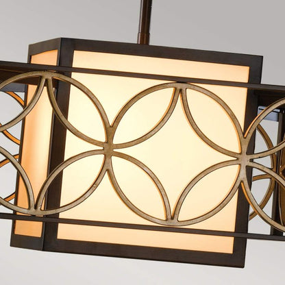 Generation Lighting (Feiss) Remy 1-Light Heritage Bronze / Parisienne Gold Lantern Pendant Chandelier