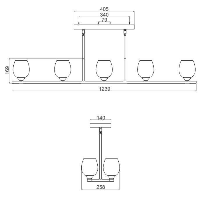 Generation Lighting (Feiss) Rubin 10-Light Polished Nickel Glass LED Island Chandelier