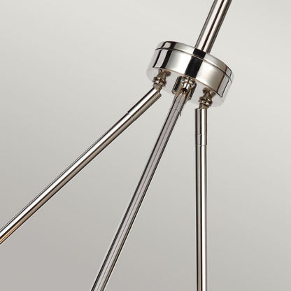 Generation Lighting (Feiss) Rubin 6-Light Polished Nickel Glass LED Chandelier