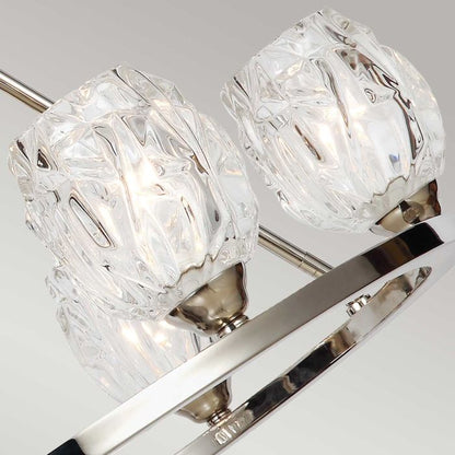 Generation Lighting (Feiss) Rubin 6-Light Polished Nickel Glass LED Chandelier