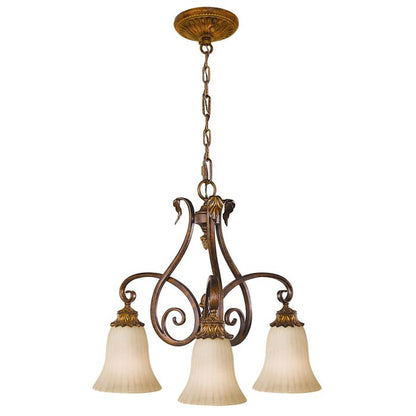 Generation Lighting (Feiss) Sonoma Valley 3-Light Aged Tortoise Shell Glass Chandelier