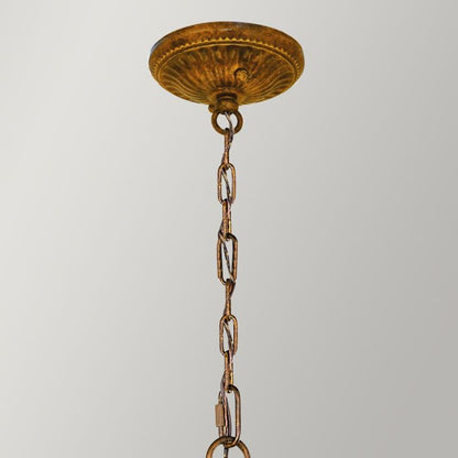 Generation Lighting (Feiss) Sonoma Valley 3-Light Aged Tortoise Shell Glass Chandelier
