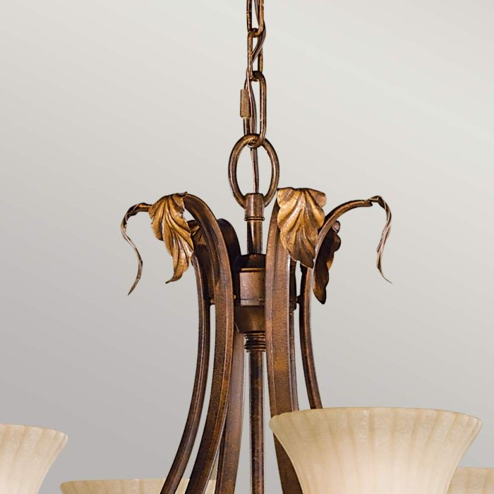 Generation Lighting (Feiss) Sonoma Valley 6-Light Aged Tortoise Shell Glass Chandelier