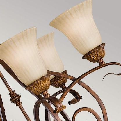 Generation Lighting (Feiss) Sonoma Valley 6-Light Aged Tortoise Shell Glass Chandelier