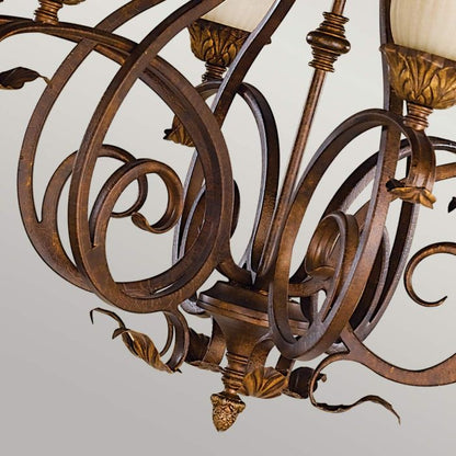 Generation Lighting (Feiss) Sonoma Valley 6-Light Aged Tortoise Shell Glass Chandelier