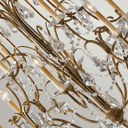 Generation Lighting (Feiss) Valentina 12-Light Multi-Tier Oxidized Bronze Crystal Chandelier