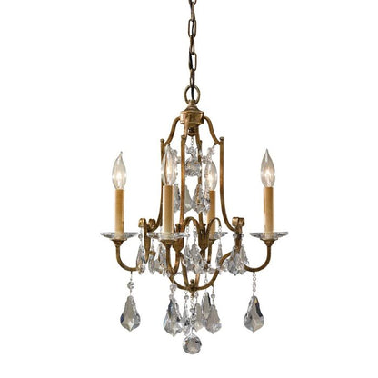 Generation Lighting (Feiss) Valentina 4-Light Oxidized Bronze Crystal Chandelier