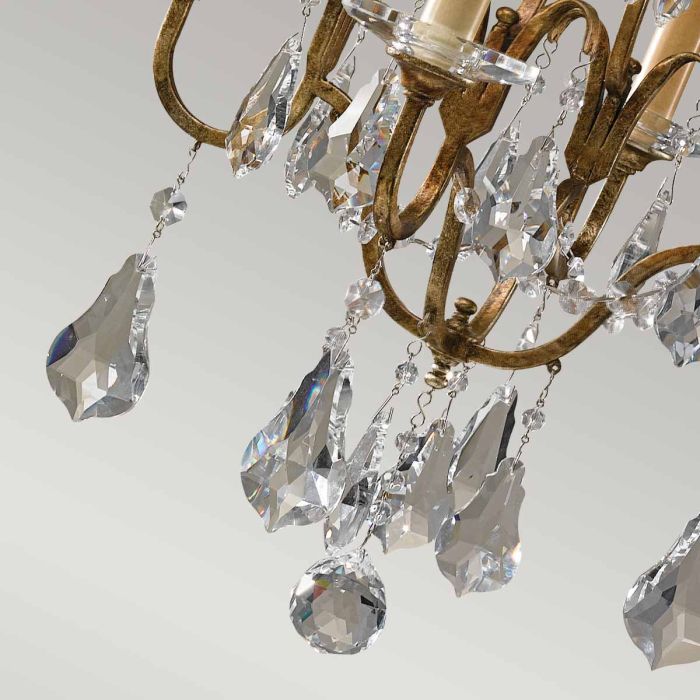 Generation Lighting (Feiss) Valentina 4-Light Oxidized Bronze Crystal Chandelier