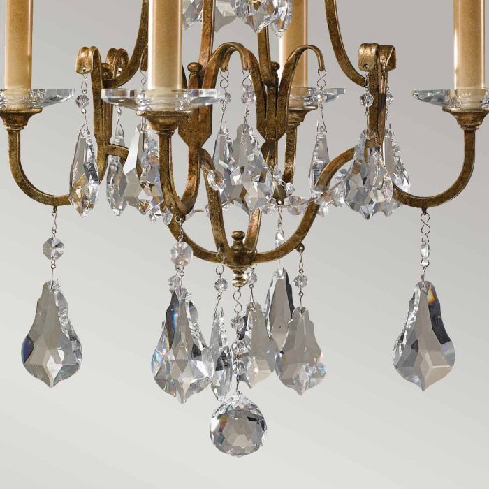 Generation Lighting (Feiss) Valentina 4-Light Oxidized Bronze Crystal Chandelier