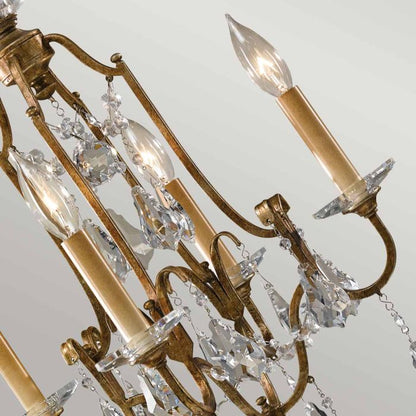 Generation Lighting (Feiss) Valentina 4-Light Oxidized Bronze Crystal Chandelier