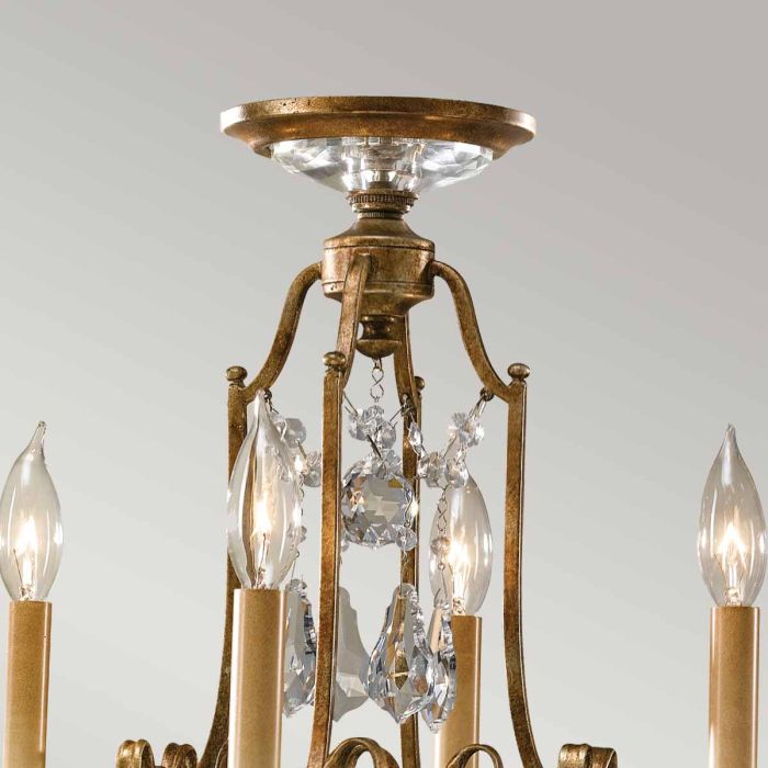 Generation Lighting (Feiss) Valentina 4-Light Oxidized Bronze Crystal Chandelier