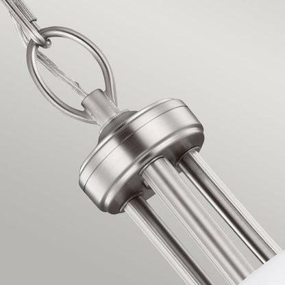 Generation Lighting (Feiss) Vintner 3-Light Satin Nickel Opal Glass Chandelier