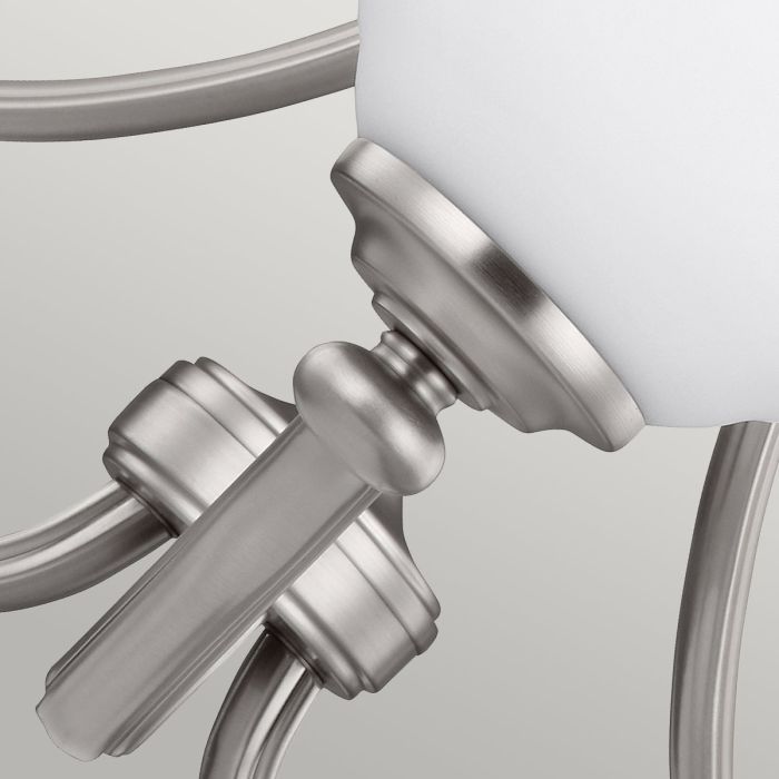 Generation Lighting (Feiss) Vintner 3-Light Satin Nickel Opal Glass Chandelier