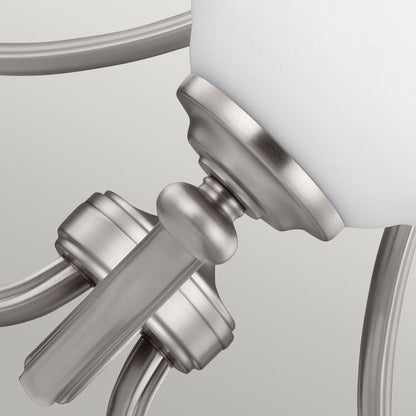 Generation Lighting (Feiss) Vintner 3-Light Satin Nickel Opal Glass Chandelier