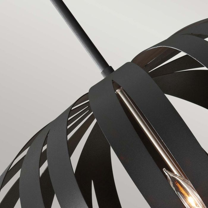 Generation Lighting (Feiss) Woodstock 6-Light Large Textured Black Cage Chandelier