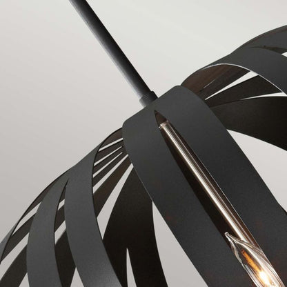 Generation Lighting (Feiss) Woodstock 6-Light Large Textured Black Cage Chandelier